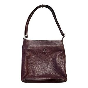 Etienne Aigner Rich Brown Pebbled Leather Shoulder Bag Vintage